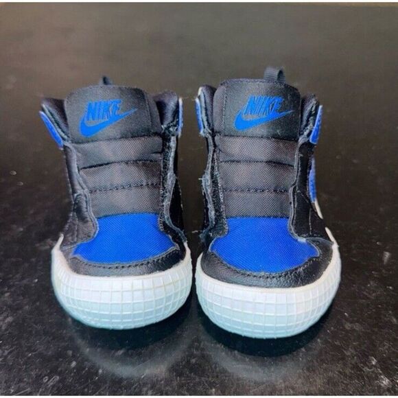 Nike Air Jordan 1 Crib Royal Blue Black AT3745-007 Td Toddler Size 2C - Picture 2 of 5